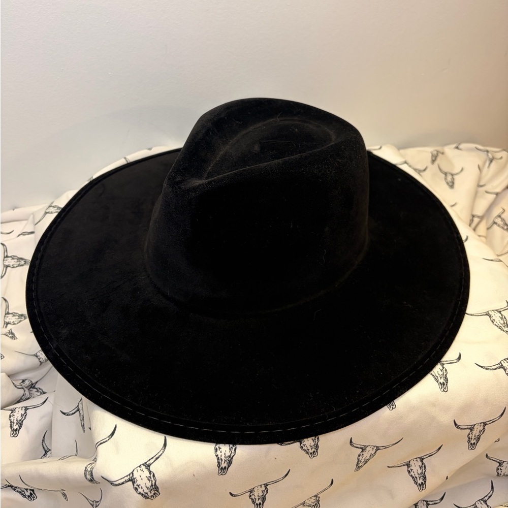 Black Hat with White Moon and Star Design ✨ witchy ✨ - Picture 2 of 4